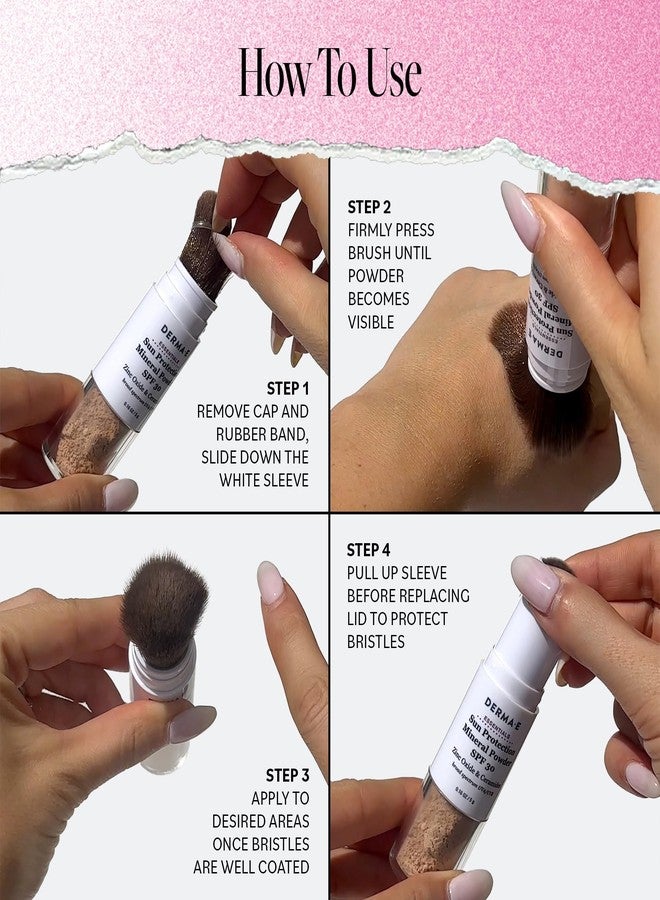 ديرما e واقي شمس معدني للوجه من ديرما إي، عامل حماية من الشمس 30، بودرة معدنية واقية من الشمس، 0.16 أونصة، أكسيد الزنك والسيراميدات لإضفاء مظهر مطفي، يثبت المكياج، يتحكم في إفراز الزيوت، لمسة نهائية شفافة، مناسب لجميع ألوان البشرة - Image 4